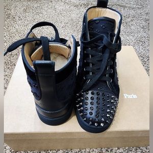 Christian Louboutin - Louis Spikes Orlanto Flat High Top Sneakers (39.5 EU)